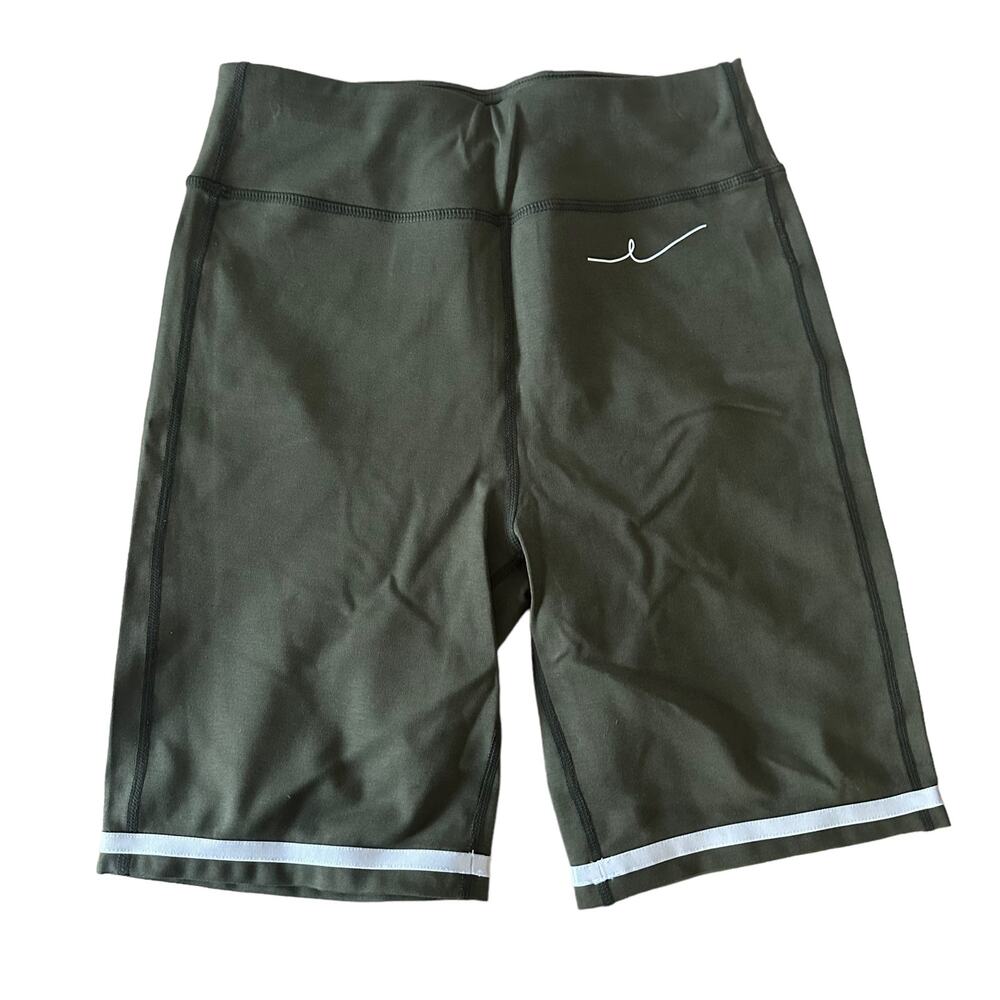 NEW By Egreis Green Bye Signature Biker Shorts‎ Size Medium
